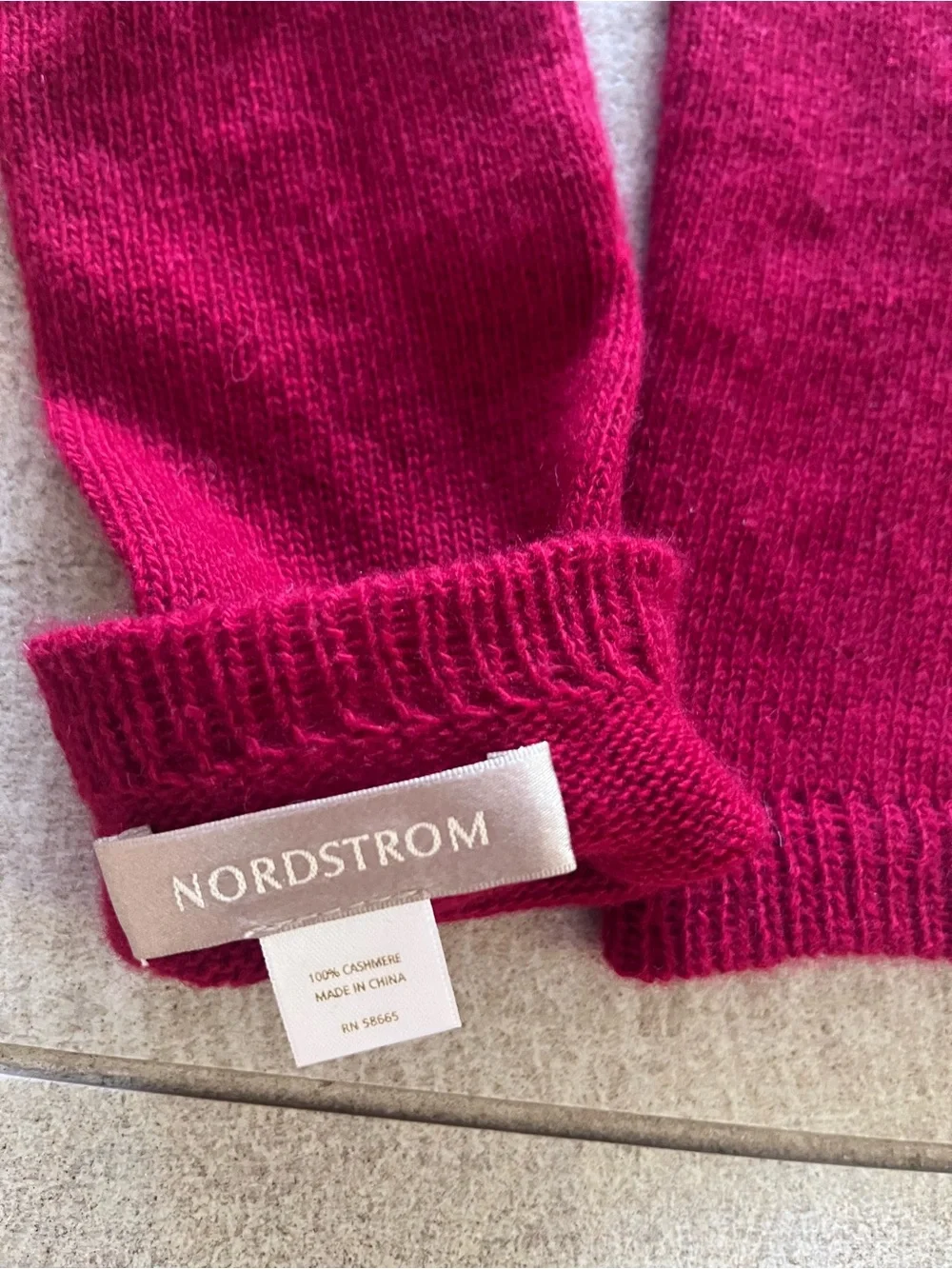 Women’s Knit Burgundy Cashmere Gloves Nordstrom
